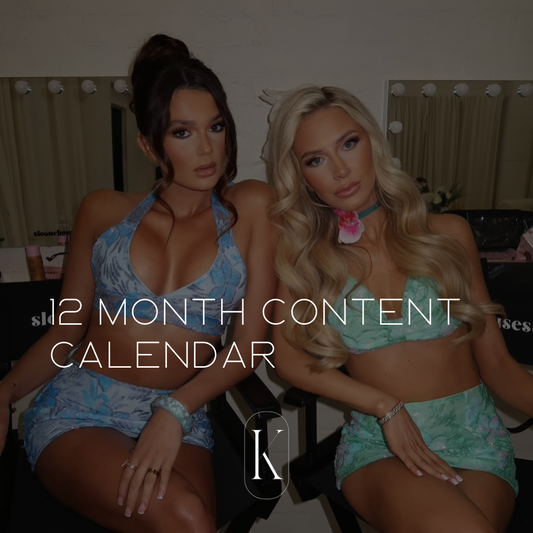 12 Month Content Calendar
